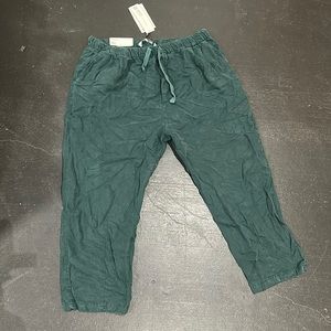 Green weekend pant! Eye catcher. Stretchy waist.
